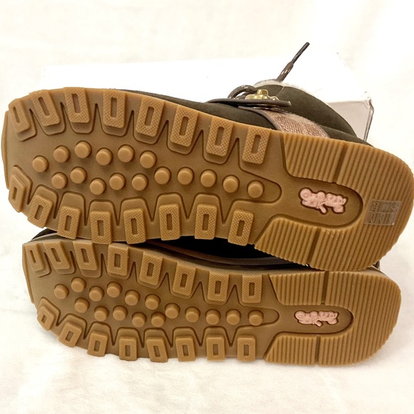 Coach Fatigue Leather Suede and Signature Canvas Ankle Booties Sz 6B - Picture 8 of 14